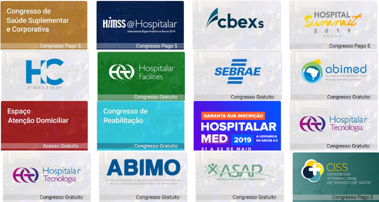Foruns, Congressos, Conferências na Hospitalar 2019 - 21 a 24 de maio de 2019, São Paulo