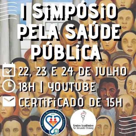 I Simpósio pela Saúde Pública acontece dos dias 22 a 24 de julho