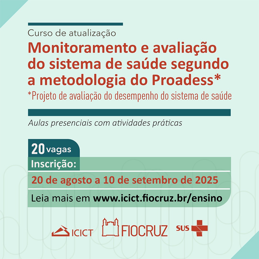 Curso de Atualização - Monitoramento e Avaliação do Sistema de Saúde do PROADESS